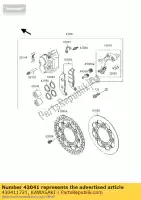 430411721, Kawasaki, remklauw, fr, lh kawasaki kx 125 250, Nieuw