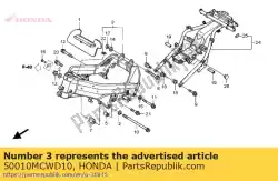 Ici, vous pouvez commander le ensemble de corps, cadre auprès de Honda , avec le numéro de pièce 50010MCWD10: