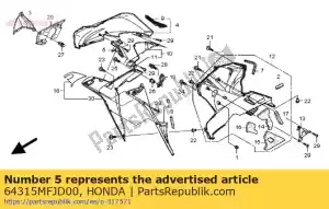 honda 64315MFJD00 pokrywa a, r. ?rodkowy - Dół