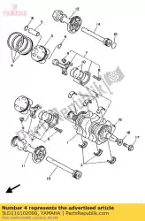 zuigerveren set (2e o / s) van Yamaha, met onderdeel nummer 3LD116102000, bestel je hier online: