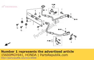 honda 15600MGY641 comp. refrigerador, óleo - Lado inferior