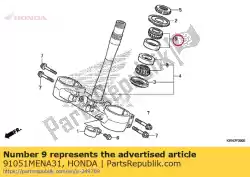 Aqui você pode pedir o rolamento, tubo principal em Honda , com o número da peça 91051MENA31: