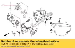 Aquí puede pedir clave, en blanco (tipo 1) (clave de Honda , con el número de pieza 35121MCH810: