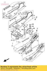 Yamaha 3DX217810000 emblema 1 - Lado inferior