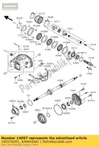 kawasaki 140570001 case-comp-gear kvf650-a2 - Bottom side