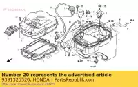 9391325520, Honda, vis, taraudage, 5x20 (po) honda rvf vfr xl 750 800 1000 1994 1995 1996 1998 1999 2000 2001 2002 2003 2004 2005 2006 2007 2008 2009 2010 2011 2012 2013, Nouveau