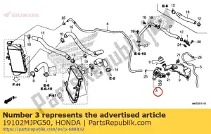 honda 19102MJPG50 blijf, reserveer tank - Onderkant