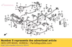 Qui puoi ordinare nessuna descrizione disponibile al momento da Honda , con numero parte 30511MT4000: