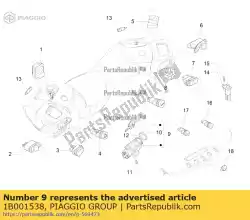 Tutaj możesz zamówić klucze i zestaw prze?? Czników od Piaggio Group , z numerem części 1B001538: