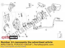 Ici, vous pouvez commander le goupilles + ressorts d'étrier auprès de Piaggio Group , avec le numéro de pièce AP8133818: