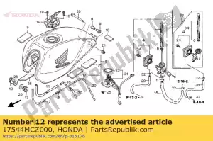 honda 17544MCZ000 tube, reniflard - La partie au fond