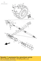 6471145G00, Suzuki, Eje trasero suzuki lt r450 quadracer limited r450z 450 , Nuevo