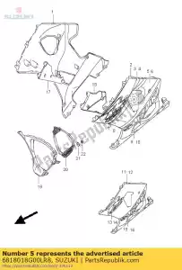 Suzuki 6818018G00LR8 tape set, kap m - Onderkant