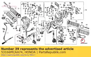 honda 53166MCAA74 grip comp., l. heated - Bottom side