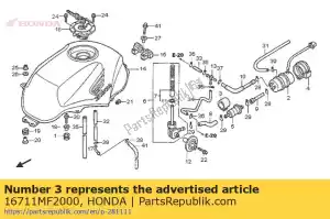 honda 16711MF2000 supporto, filtro - Il fondo