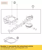 77730038100, KTM, cilindro y piston husqvarna ktm  exc xcf 250 2014 2015 2016, Nuevo