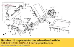 Here you can order the holder, handle under from Honda, with part number 53130KTE910: