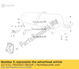 Piaggio Group 227153 haak voor tas - Onderkant