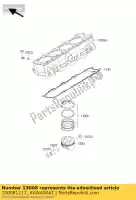 130081217, Kawasaki, jeu de segments piston zr1000-a1 kawasaki z 1000 2003 2004 2005 2006 2007 2008 2009, Nouveau