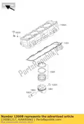 Ici, vous pouvez commander le jeu de segments piston zr1000-a1 auprès de Kawasaki , avec le numéro de pièce 130081217: