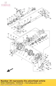 yamaha 958170805000 boulon, bride - La partie au fond