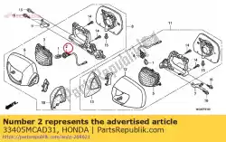 Qui puoi ordinare presa comp., r. Da Honda , con numero parte 33405MCAD31: