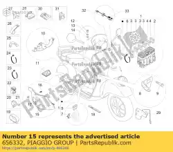afdekking elektrisch systeem van Piaggio Group, met onderdeel nummer 656332, bestel je hier online: