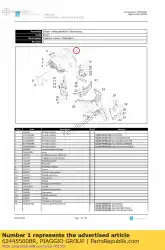 Ici, vous pouvez commander le couvercle de coffre auprès de Piaggio Group , avec le numéro de pièce 62445500BR: