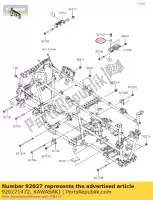 920271472, Kawasaki, collier, essieu avant, l = 1 kawasaki kx  b klx a c l d kx60 klx110 kvf750 4x4 kvf650 eps brute force 650 4x4i 750 epsgef epshef gff hff klx110l camo 60 110 , Nouveau