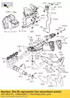 391780191, Kawasaki, colector-comp-escape zr800ads kawasaki z 800 2013 2014, Nuevo