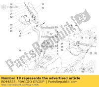 B044835, Aprilia, prawy jelec, Nowy