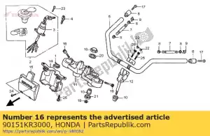 honda 90151KR3000 bolt, socket, 7x32 - Bottom side