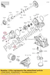 Here you can order the bolt-flanged-small,6x60 from Kawasaki, with part number 132BC0660: