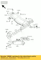 180881222, Kawasaki, tubo di scarico ksv700-a1 kawasaki kfx 700 2004 2005 2006 2007 2008 2009 2011, Nuovo