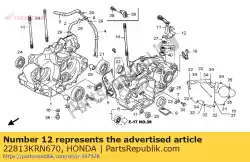 plaat, koppelingshendel van Honda, met onderdeel nummer 22813KRN670, bestel je hier online: