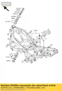 kawasaki 920491313 óleo de vedação, xmh33 70 6,4 zx1000-b - Lado inferior