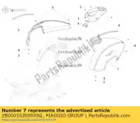 2B000162000XN2, Piaggio Group, lewy wspornik zbiornika czarny komp. moto-guzzi california zgulvc01 1400 2012 2016, Nowy