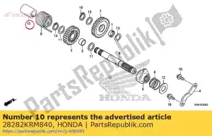 honda 28282KRM840 collar, kick spring - Bottom side