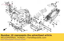 Here you can order the bolt, flange, 10x190 from Honda, with part number 90102MERR60: