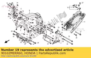 honda 90102MERR60 bolt, flange, 10x190 - Bottom side