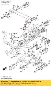 Suzuki 0910310387 bolt,10x96 - Bottom side