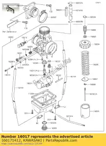 Kawasaki 160171412 agulha a jato, n-8 - Lado inferior