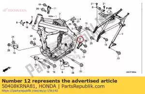 Honda 50408KRNA81 plaat, l. hoofd hanger - Onderkant