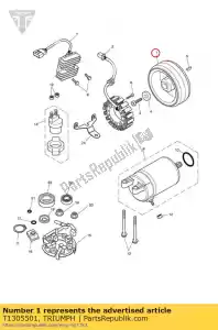 triumph T1305501 alternator wirnika - Dół