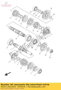 yamaha 902011802600 ring, plaat - Onderkant