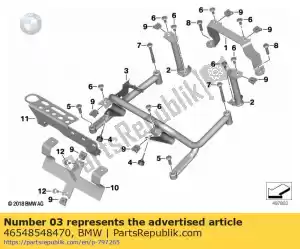 bmw 46548548470 suporte para caixa de rádio, frontal - Lado inferior