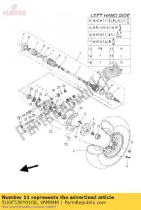 yamaha 5UGF530Y0100 boot set (double o - Bottom side