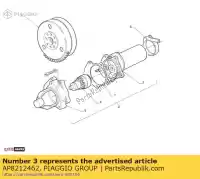 AP8212462, Piaggio Group, Komplet szczotki Aprilia AF1 Red Rose RS 50, Nowy