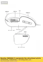 Here you can order the pattern,fuel tank,rr,rh from Kawasaki, with part number 560660990:
