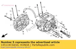 Here you can order the holder, push plug from Honda, with part number 14511KCS650: